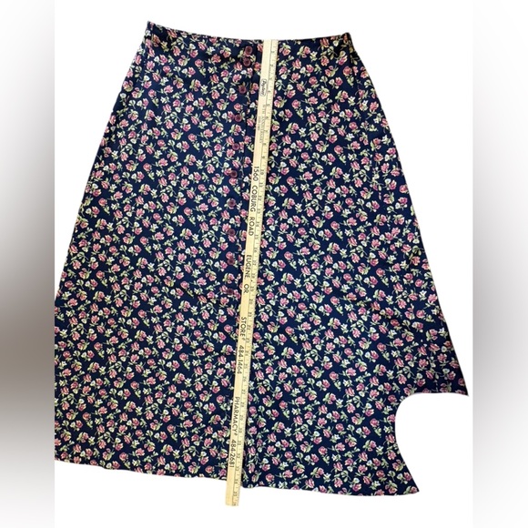 Vintage Pink and Blue Maxi Skirt A-Line Cocktail - Picture 9 of 11